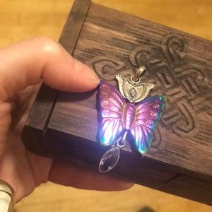 925s Amethyst hematite butterfly